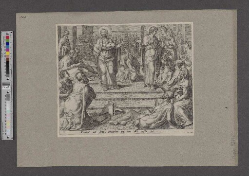 [Petrus und Johannes mit ihrem Gefolge]