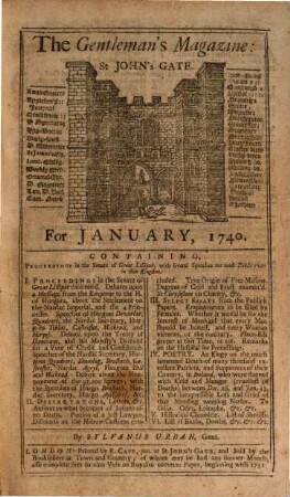 The gentleman's magazine. 10, 10. 1740