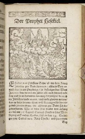 Der Prophet Hesekiel.