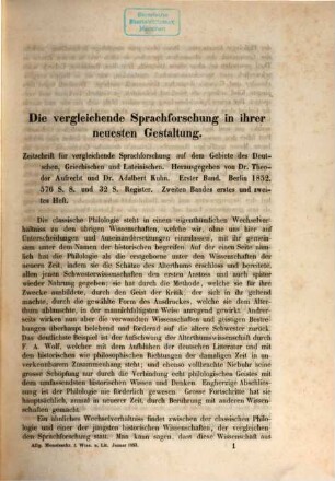 Allgemeine Monatsschrift für Wissenschaft und Literatur. 1853, 1853
