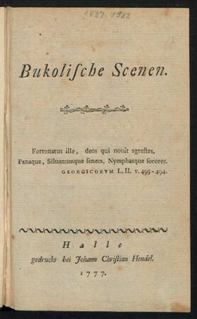 Bukolische Scenen