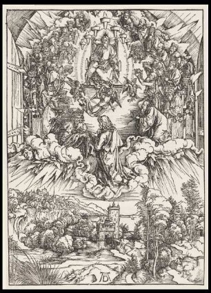Johannes vor Gottvater und den Ältesten, aus der Folge der Apokalypse, Urausgabe Deutsch 1498