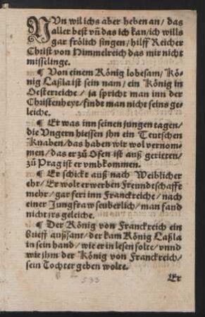 NVn wil ichs aber heben an/ das || aller best vn das ich kan/