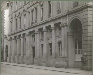Billing, Hermann; Karlsruhe, Friedrichsplatz / Ritterstr.; Bankhaus Straus, Umbau - Fassade (Ansicht)
