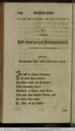 32. Lied eines jungen Frauenzimmers