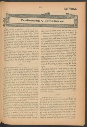 Profesores y timadores