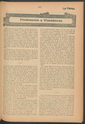 Profesores y timadores