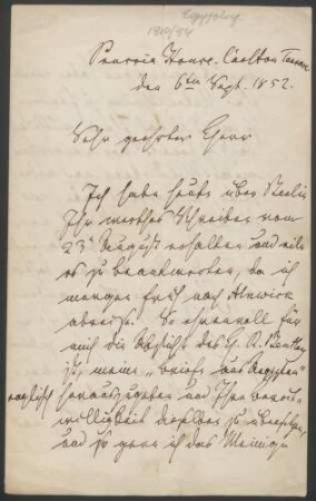 Karl Richard Lepsius, Brief