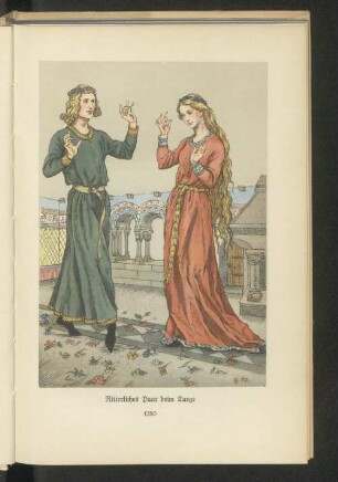 Ritterliches Paar beim Tanze,1280