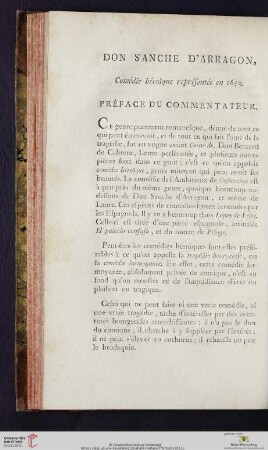 Don Sanche d'Arragon, Comédie héroïque représentée en 1650