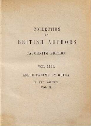 Folle-Farine : in two volumes, 2