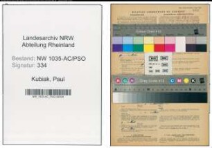 Entnazifizierung Paul Kubiak , geb. 30.12.1909 (Bergmann)