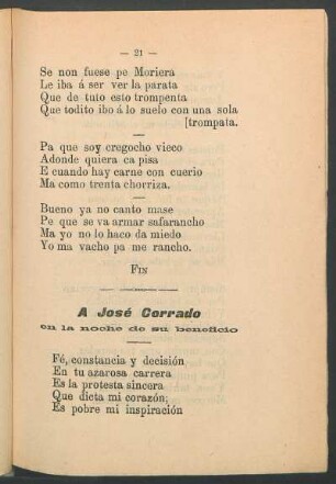 A José Corrado en la noche de su beneficio