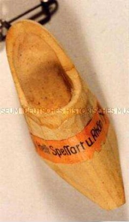 WHW-Abzeichen, Holzschuh, Rhön-Spessart-Hilfe, Straßensammlung der NSV im Gau Mainfranken von 1935