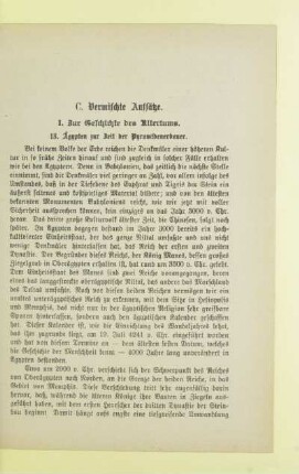 C. Vermischte Aufsätze