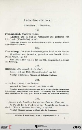 Tschechoslowakei (Nr. 281-302)