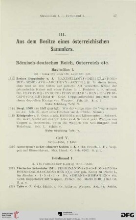 III. Aus dem Besitz eines österreichischen Sammlers (Nr. 1313-1443)