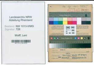 Entnazifizierung Leni Wolff , geb. 18.05.1913 ()
