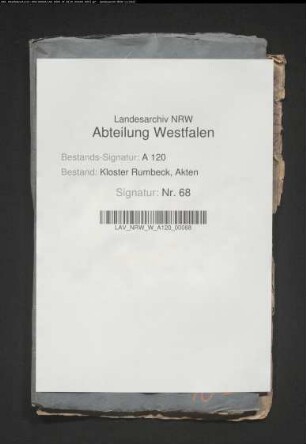Kloster Rumbeck ./. Christof Hartmann zu Rüthen.