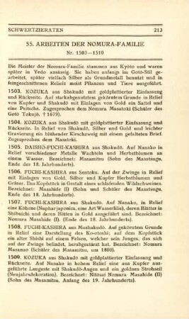55. Arbeiten der Nomura-Familie. Nr. 1503-1510