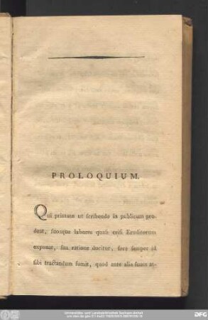 Proloquium.