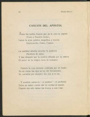 Cancion del apóstolo