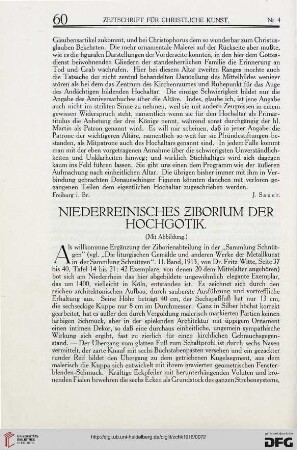 Niederrheinisches Ziborium der Hochgotik