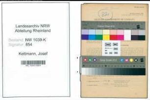 Entnazifizierung Josef Kettmann , geb. 01.01.1900 (Bahnbeamter)