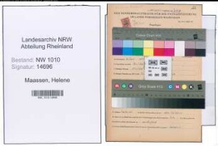 Entnazifizierung Helene Maassen , geb. 06.06.1894 ()