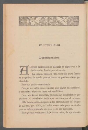 Capítulo XLIII - Desesperación