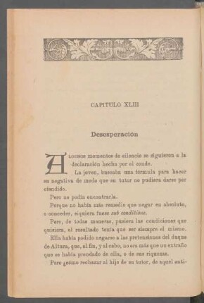 Capítulo XLIII - Desesperación
