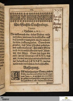 Die Sechste Leichpredigt