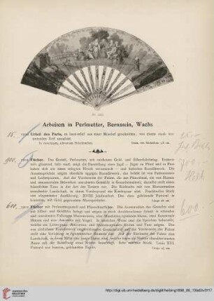 Arbeiten in Perlmutter, Berstein, Wachs (Nr. 1210 - 1223)
