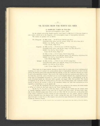 VII. Elvers from the North Sea area.