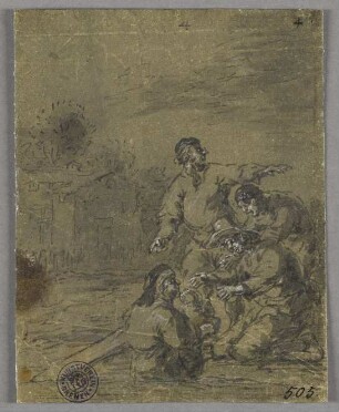 Eulenspiegels Taufe im Morast, aus: "Geschichte des Till Eulenspiegel"