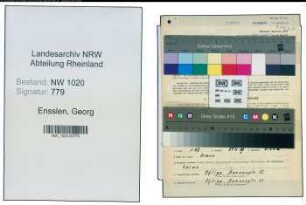 Entnazifizierung Georg Ensslen , geb. 14.06.1909 (Baecker)
