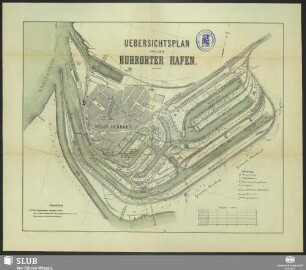 Uebersichtplan Von Dem Ruhrorter Hafen