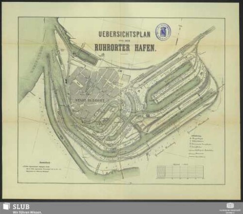 Uebersichtplan Von Dem Ruhrorter Hafen