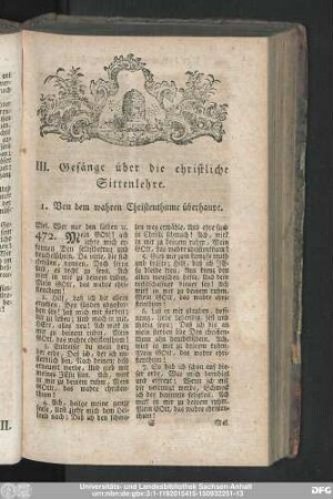 1. Von dem wahren Christenthume überhaupt.