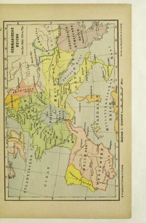 Germanische Reiche um das Jahr 526 n. Chr.