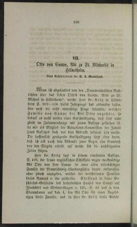 VII. Otto von Campe, Abt zu St. Michaelis in Hildesheim