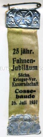 Sächsischer Kriegerverein, Kameradschaft Cossebaude, 25jähriges Fahnenjubiläum