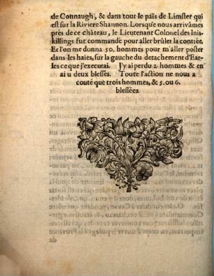 Lettre D'Un Officier Des Troupes Du Roy Guillaume En Irlande, Touchant l'action arrivée à Killishandra, qui est un château considerable entre Belturbat & Cavan en Irlande : Escrite de Belturbat le 18. avril, 1690