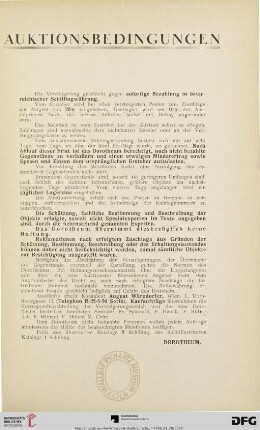 Auktionsbedingungen