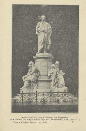 Goethe-Denkmal von F. Schaper im Tiergarten