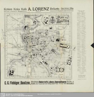 Karte : Plan von Bautzen