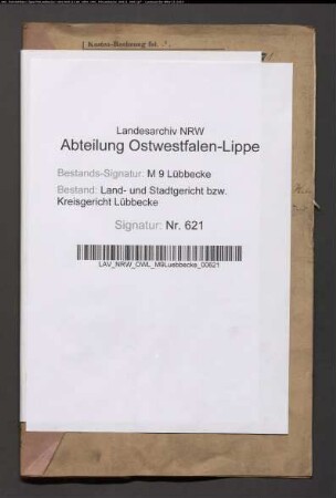 Erblasser: Hahn, Friedrich; Erblasser: Hahn, Anna Maria Louise, geb. Claus: