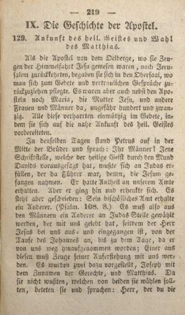 IX. Die Geschichte der Apostel. [Seiten 269 - 272 fehlen in der Vorlage.]