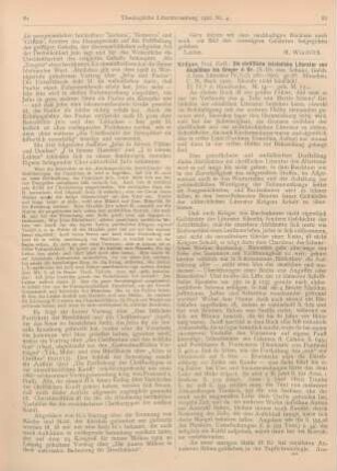 82-83 [Rezension] Krüger, Gust., Die christliche Literatur von Augustinus bis Gregor d. Gr
