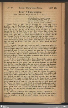 Ueber Albuminpapier